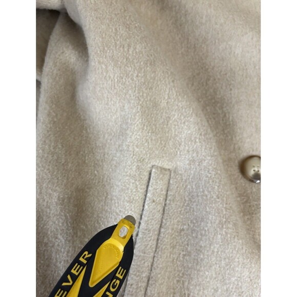 Vtg Herman Kay Women’s Wool Beige Button Up Coat Front Pockets Sz XL See Details - Picture 9 of 15